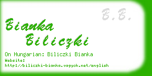 bianka biliczki business card